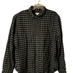 Merona Men's Plaid Button Down Shirt - Black and Multicolor